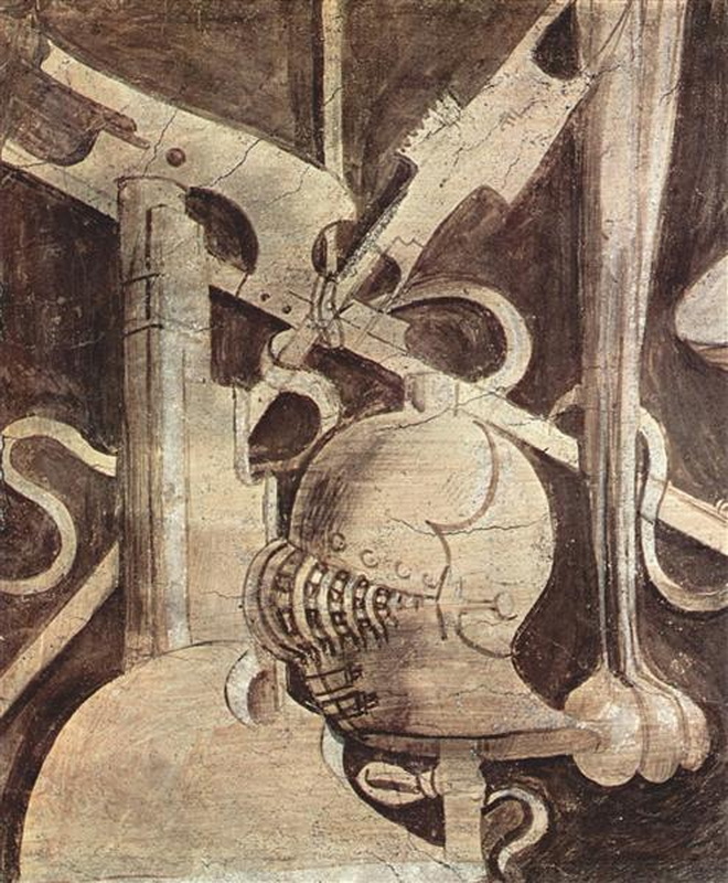 Fregi delle arti liberali e meccaniche - dettaglio dell'Armatura